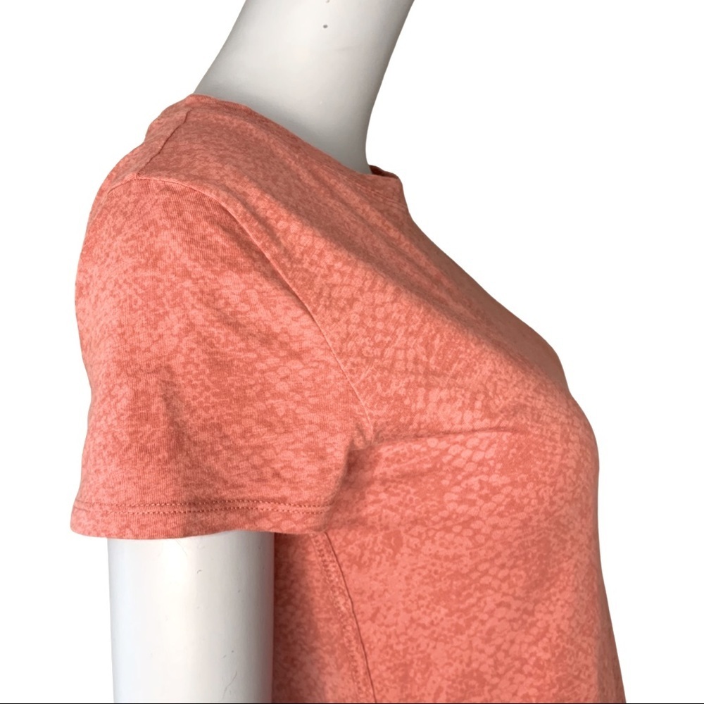 ATHLETA Daily Snake Tee 100% Cotton Etruscan Red Orange Size XS Style# 530842 - Picture 8 of 14